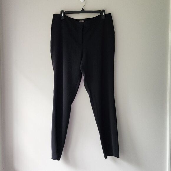 VINCE CAMUTO Flat Front Slacks | Women's 8 | Black Dress Pants, Slacks - Picture 1 of 6